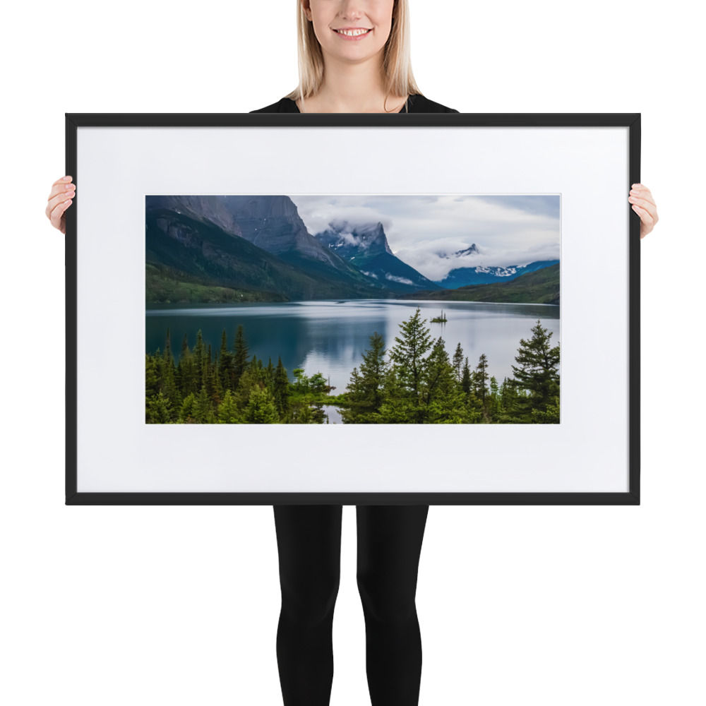 Glacier Cloud Inversion - Framed Print with Mat
