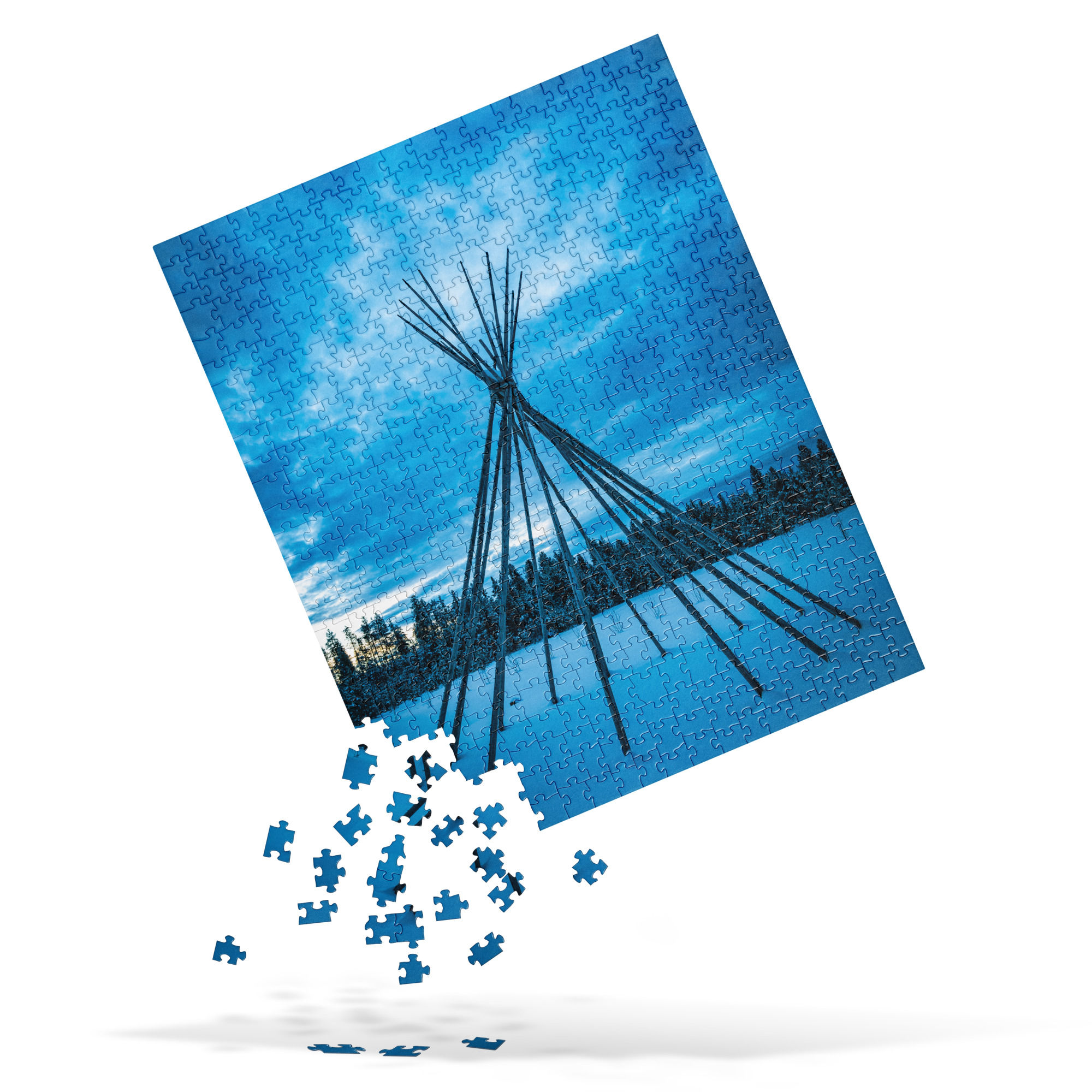 Teepee Sunrise - Jigsaw puzzle