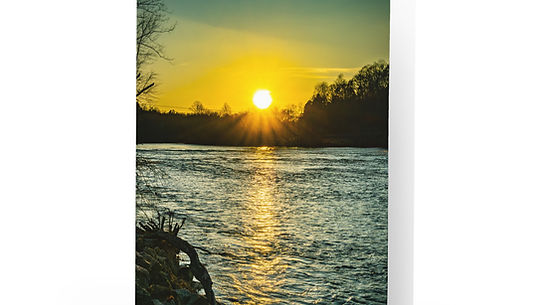 Yadkin River Sunset - Greeting Card