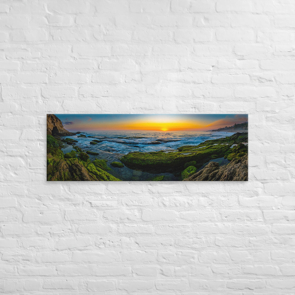 Thumbnail: Seacave Sunset - Gallery Wrapped Canvas