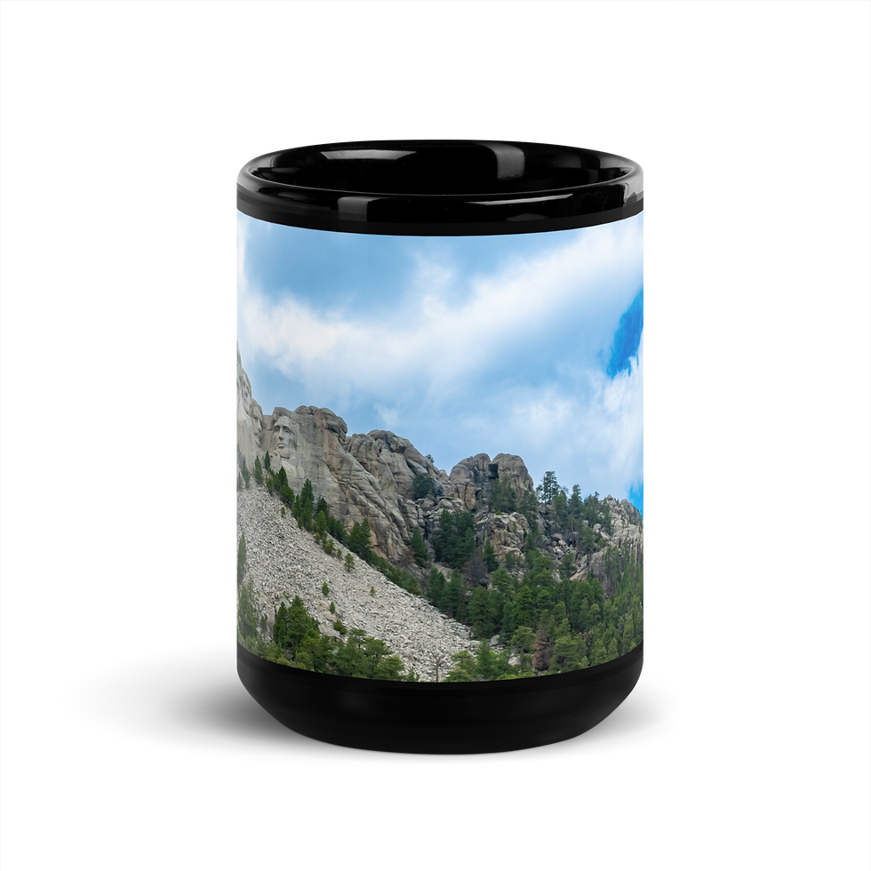 Thumbnail: Mt.Rushmore - Black glossy mug