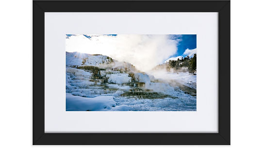 Mammoth Hot Springs - Framed Print with Mat