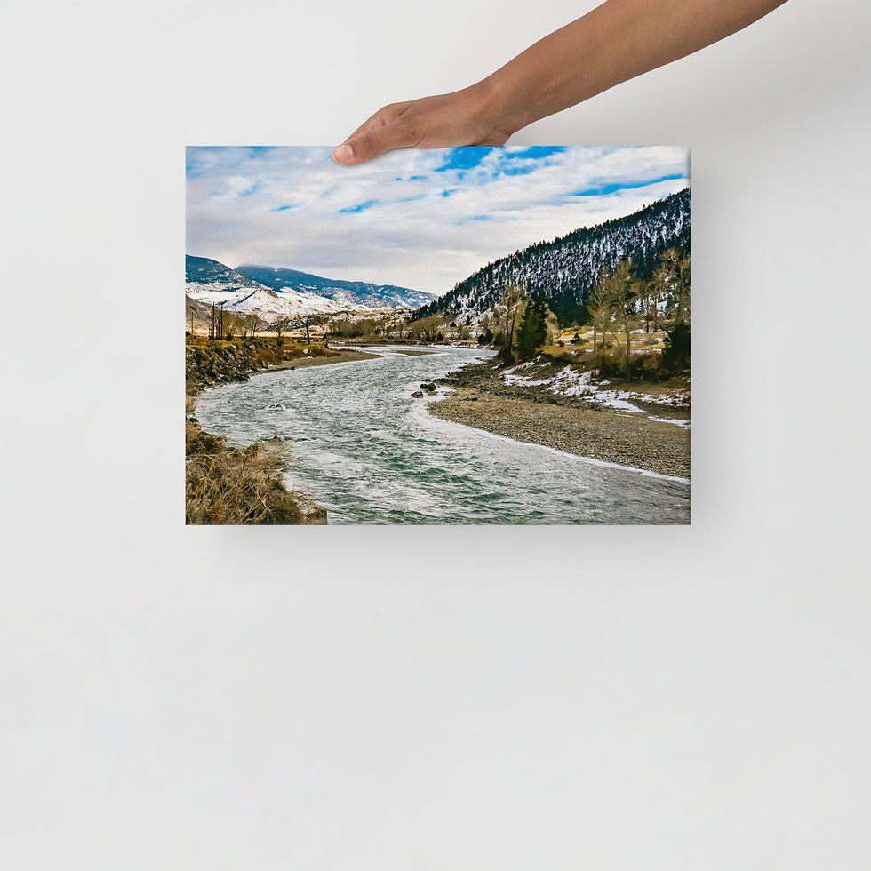 Thumbnail: Yellowstone Ripples - Gallery Wrapped Canvas