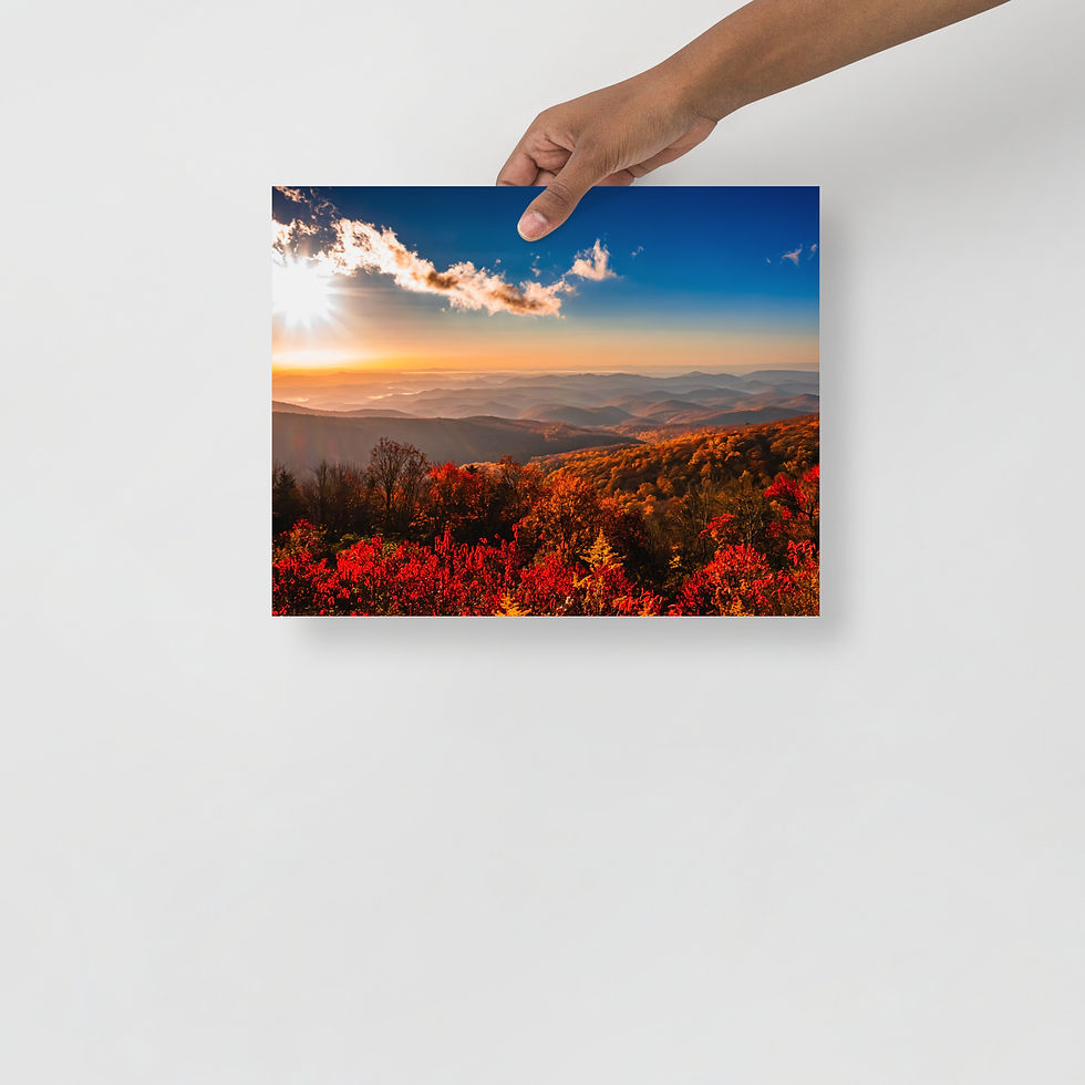 Thumbnail: Vibrant Hillside Sunrise - Fine Art Print