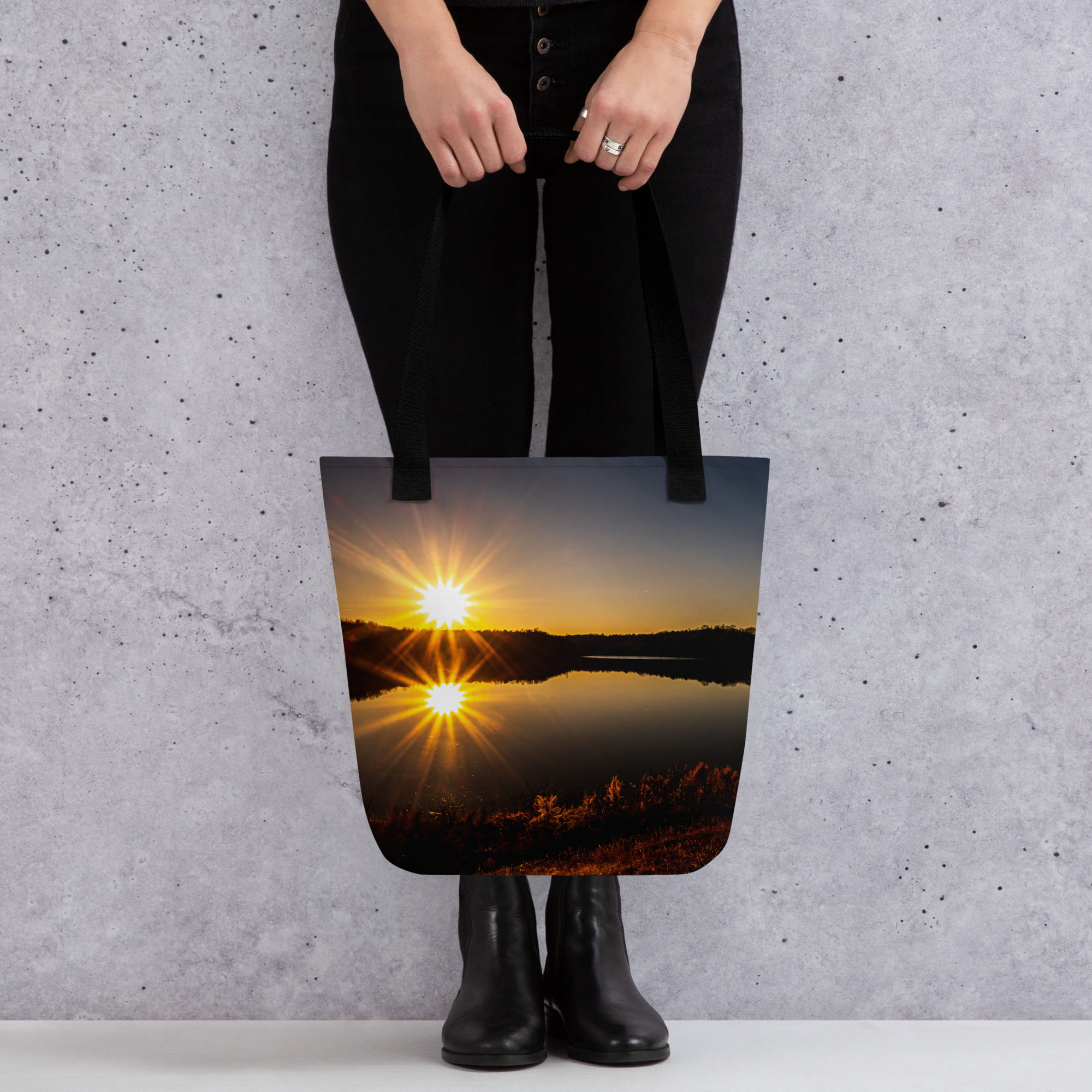 Warm Lake Reflections - Tote bag