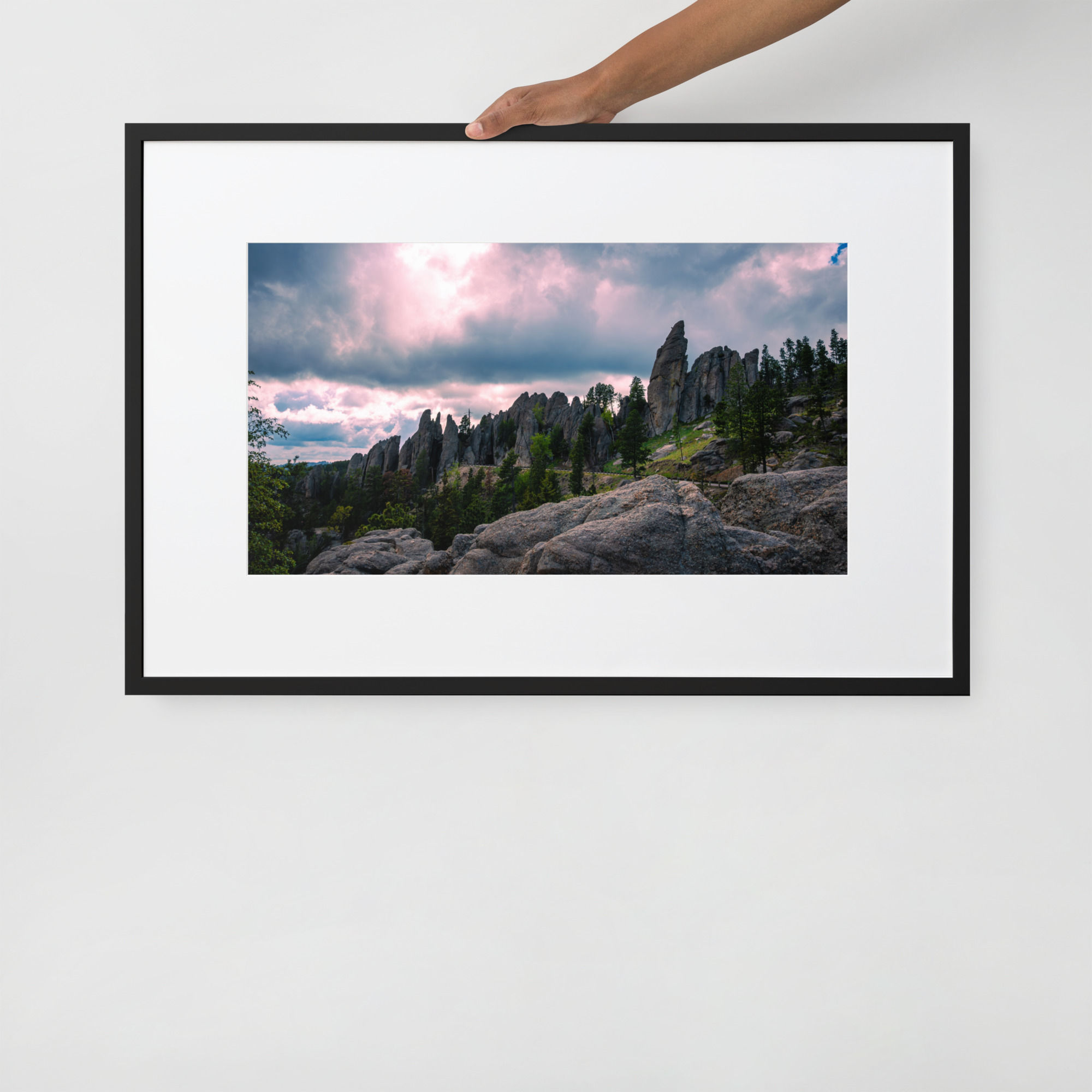 Needles Highway - Framed Print with Mat