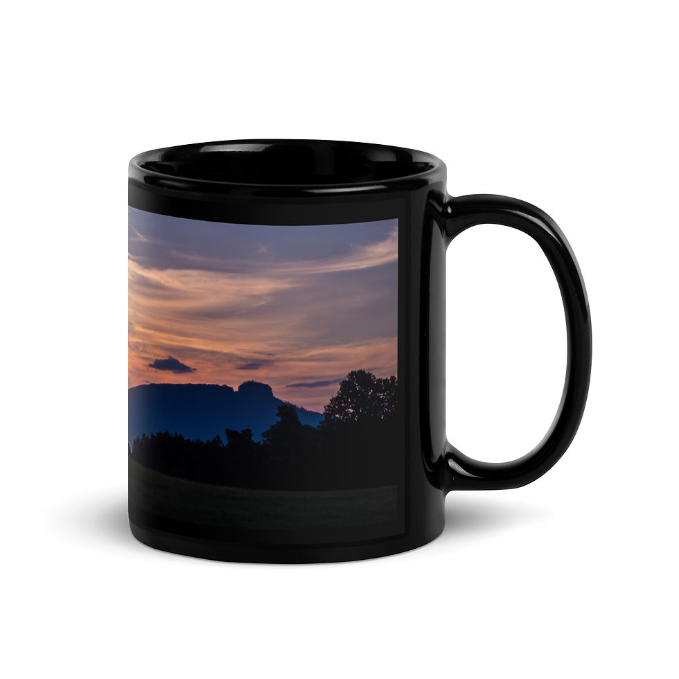 Thumbnail: Reeves Sunrise - Black glossy mug