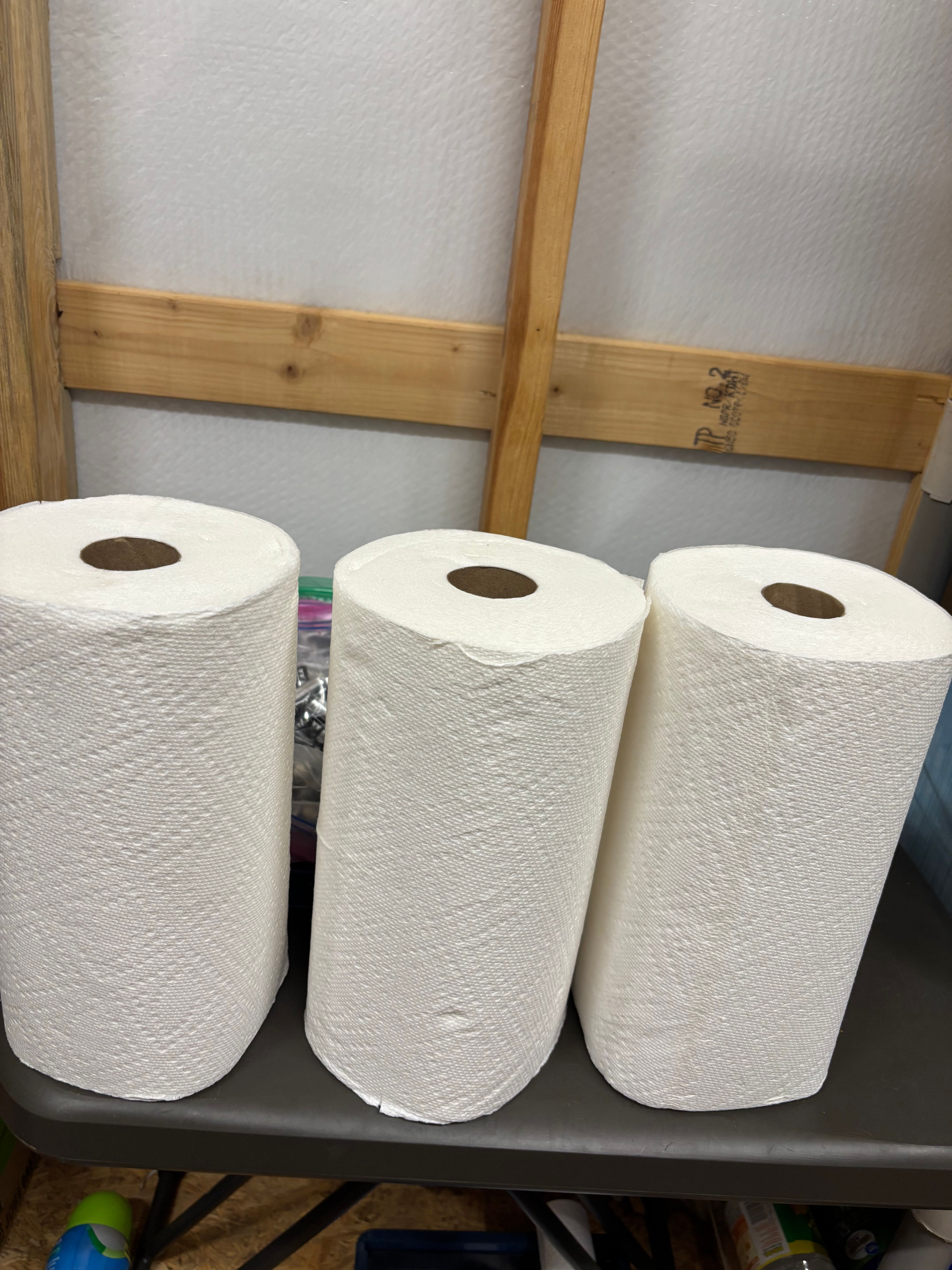 3 big paper towels- $5  