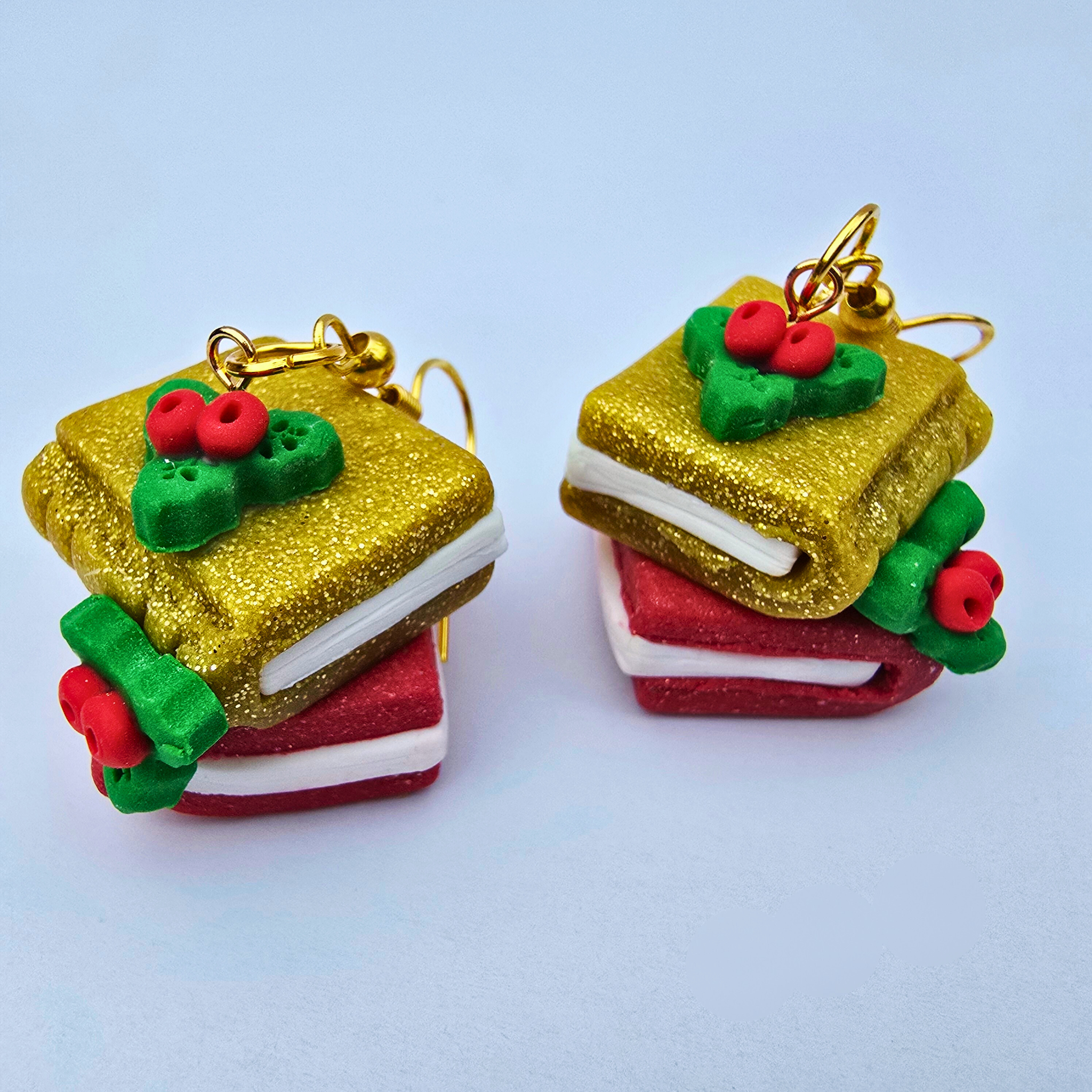 Mistletoe Book Earrings