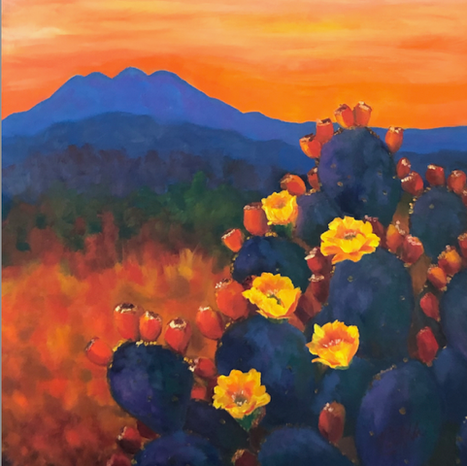 PricklyPear&FourPeaks BrightDesert AzDesert AbstractFourPeaks ColorfulDesert