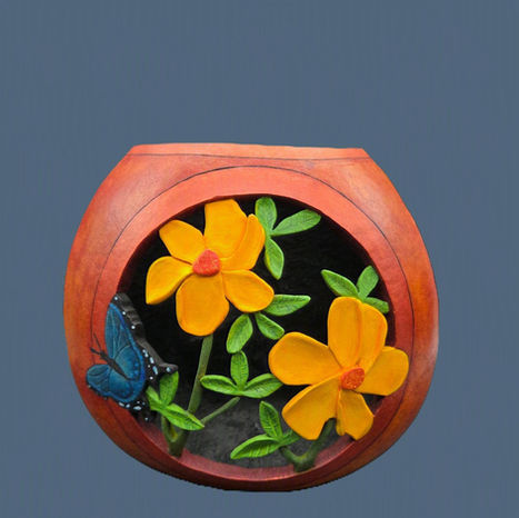 gourdart carvedgourd handcraftedgourd ArizonaArtist natureinspiredart  