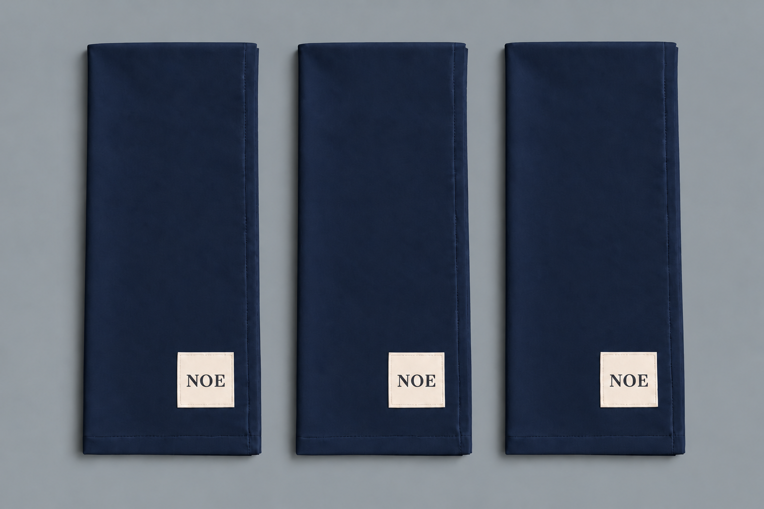 Three Navy blue Drying cloths