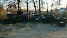 trash dumpster front end cans