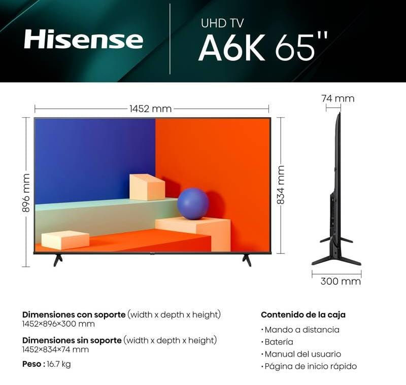 Miniatura: TV 65" HISENSE UHD 4K SMART TV