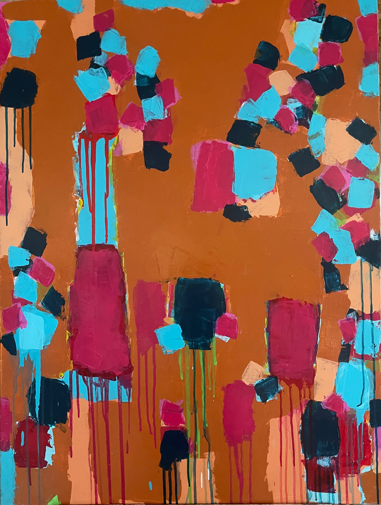 Flottant au Res, 2023 - Acrylic on Canvas 100x76cm