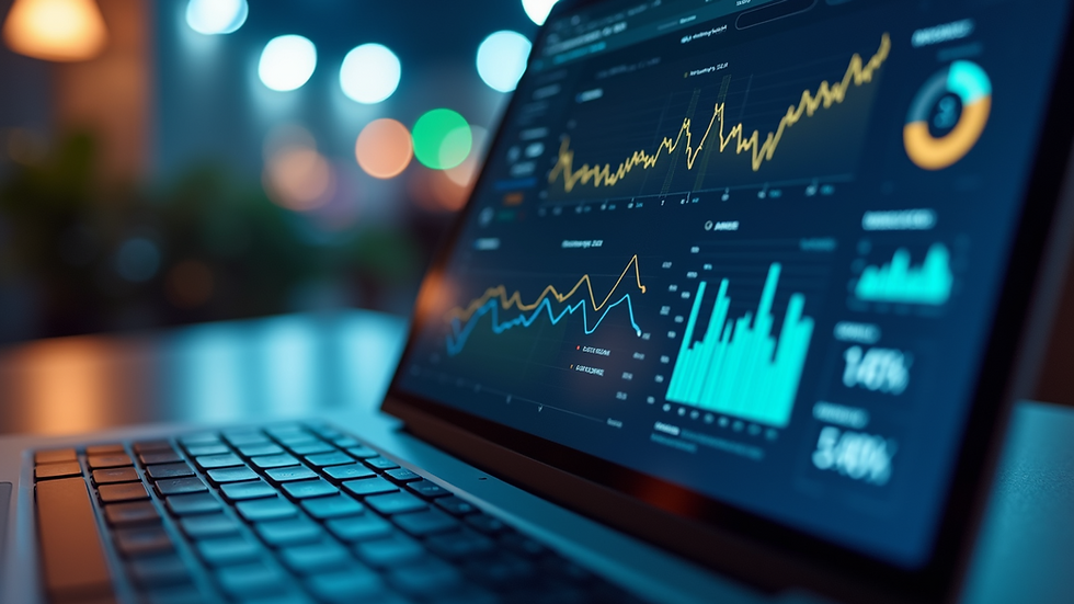 Close-up view of a sports analytics dashboard on a laptop