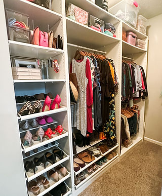Neat and organized closet