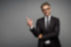 Adult fun successful employee business man corporate lawyer wear classic formal black suit