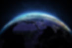 View of the Earth, nebula, galaxy and stars. Sunrise over blue planet Earth, view from spa