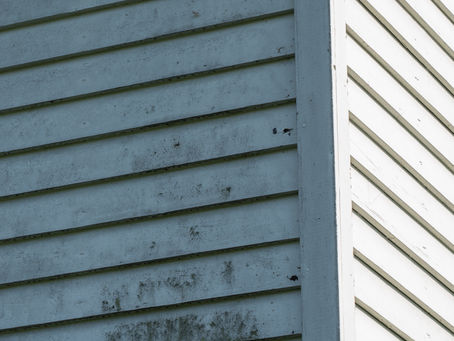 Damaged siding on a home