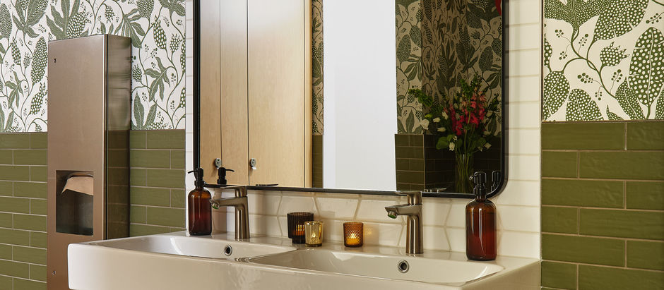 Modern, Joyful Commercial Bathroom Design in San Francisco