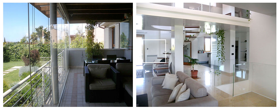 Exterior enclosed porch