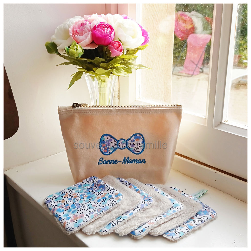 Miniature : Kit semainier lingettes et pochette assorties