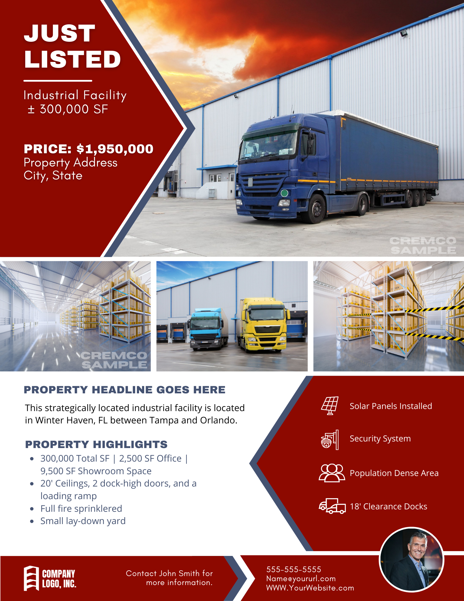 Just Listed Commercial Property Flyer Template