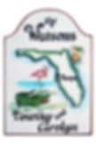 Custom hand painted florida sign for home or camper