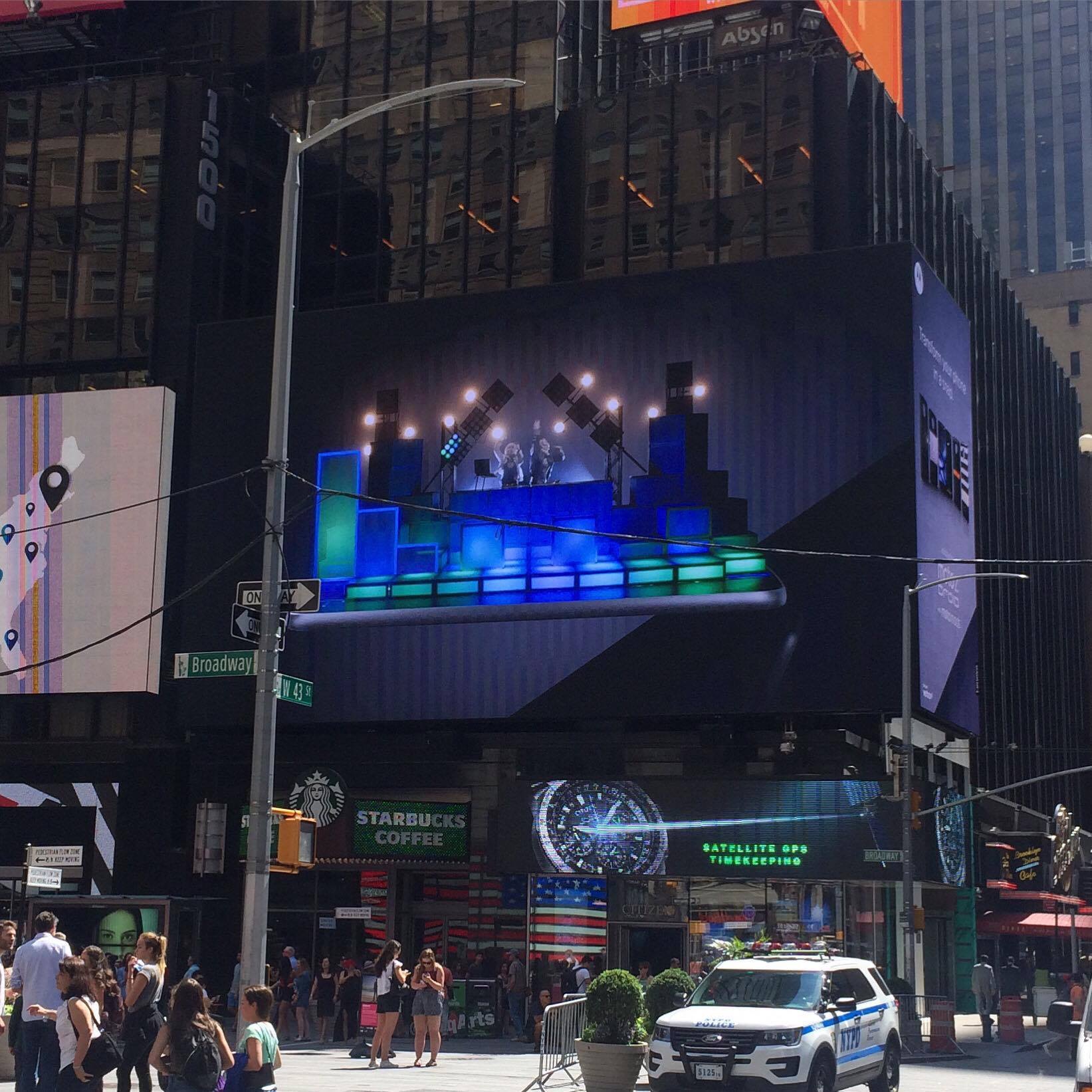 Times Square Displaying one of our setup