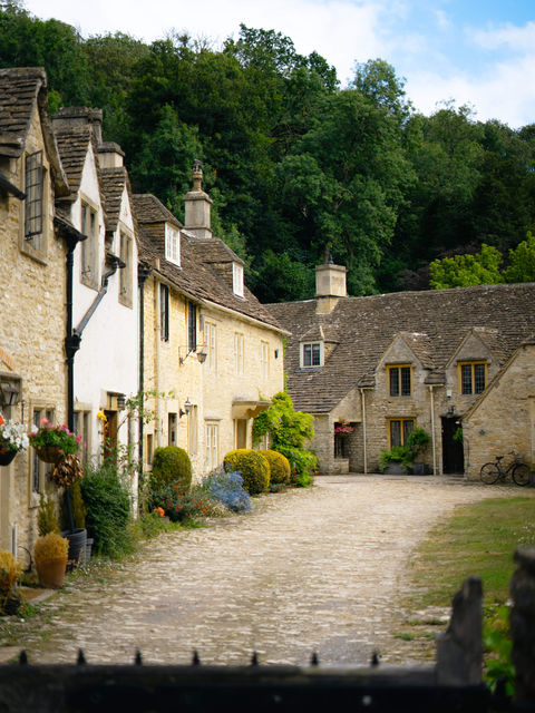 Running parallel to By Brook, the picturesque Water Lane is home to traditional Cotswold cottages, nestled within Castle Combe, dubbed "the prettiest village in England".
