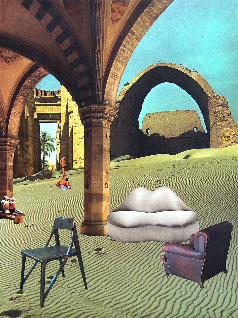 CLINTON GORST. HOTEL SAHARA. ANALOG COLLAGE