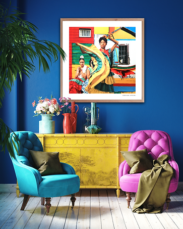 CLINTON GORST. FLAMENCO DANCER AS PRINT 750mm INSITU.PNG