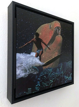 CLINTON GORST. NIGHT SURFING. ANALOG COLLAGE