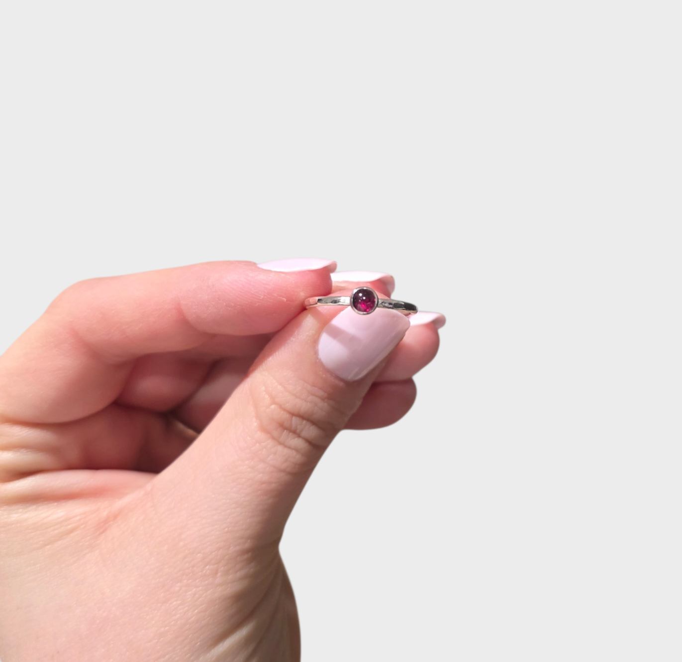 Garnet stacking ring 