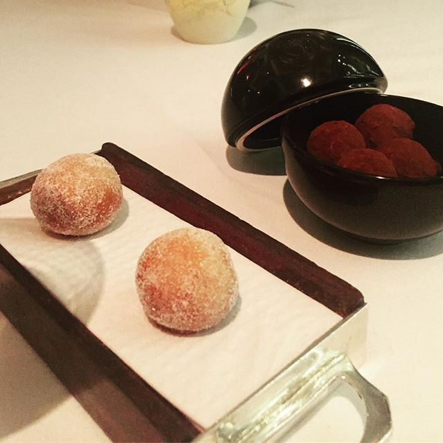 petit fours, salted caramel truffles lemon balm doughnuts