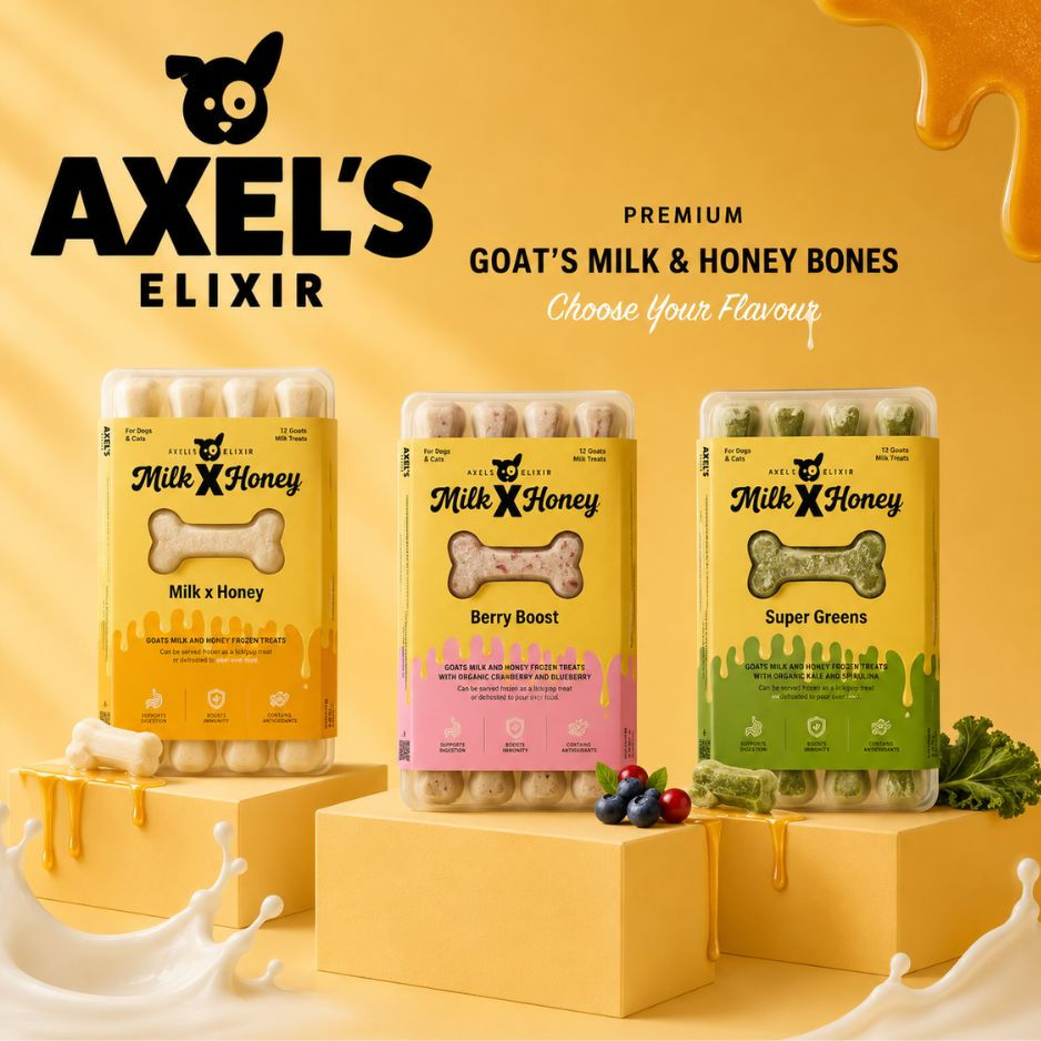 Axel's Goat Milk & Honey Bones – 12pk – Choose Your Flavour