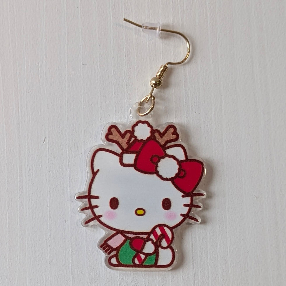 Thumbnail: Hello Kitty Christmas Earrings