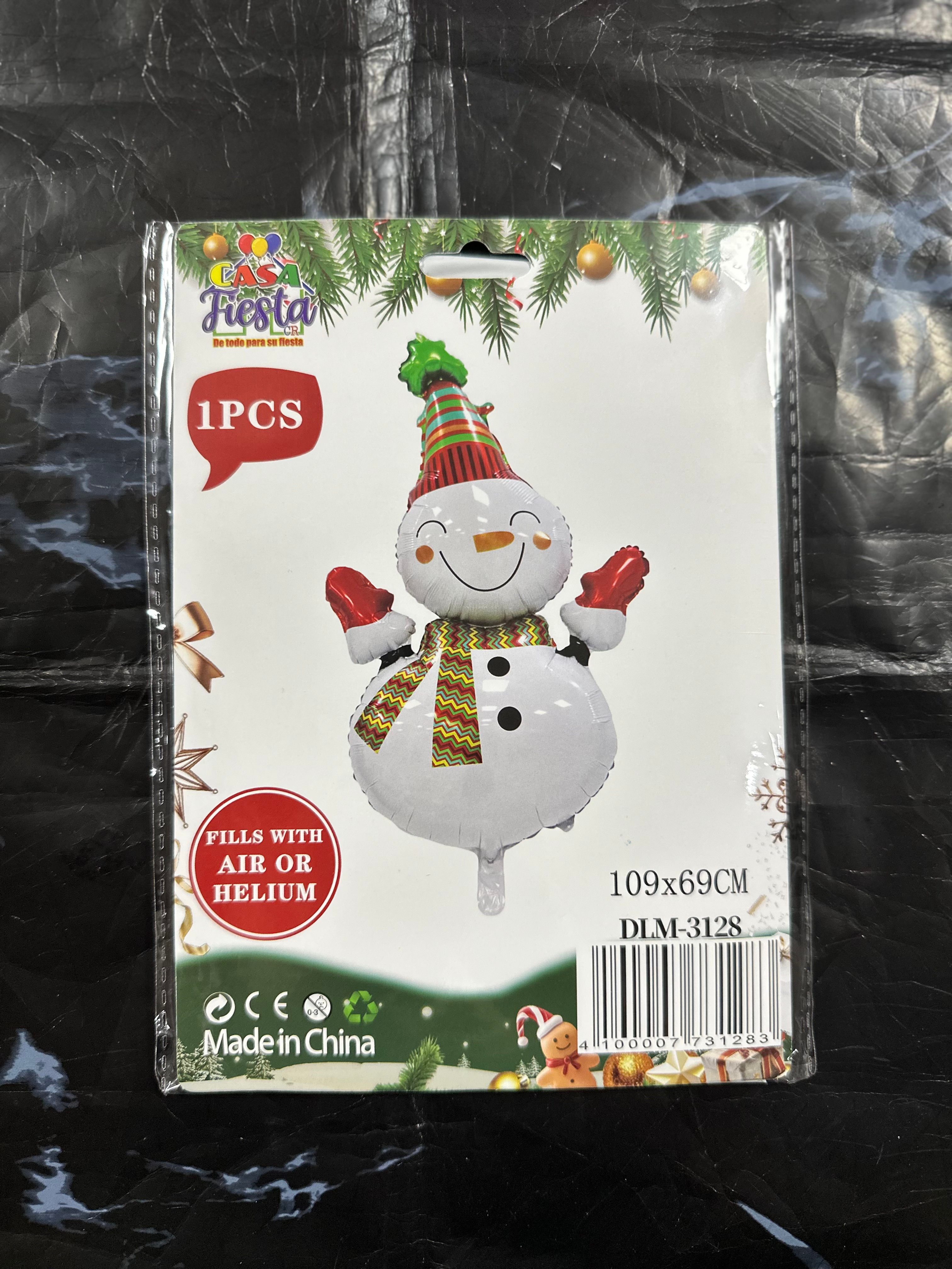 Globos metálicos figura de navidad 1pcs 
