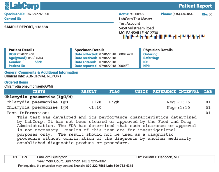Chlamydia (Chlamydophila) pneumoniae, IgG and IgM HRP