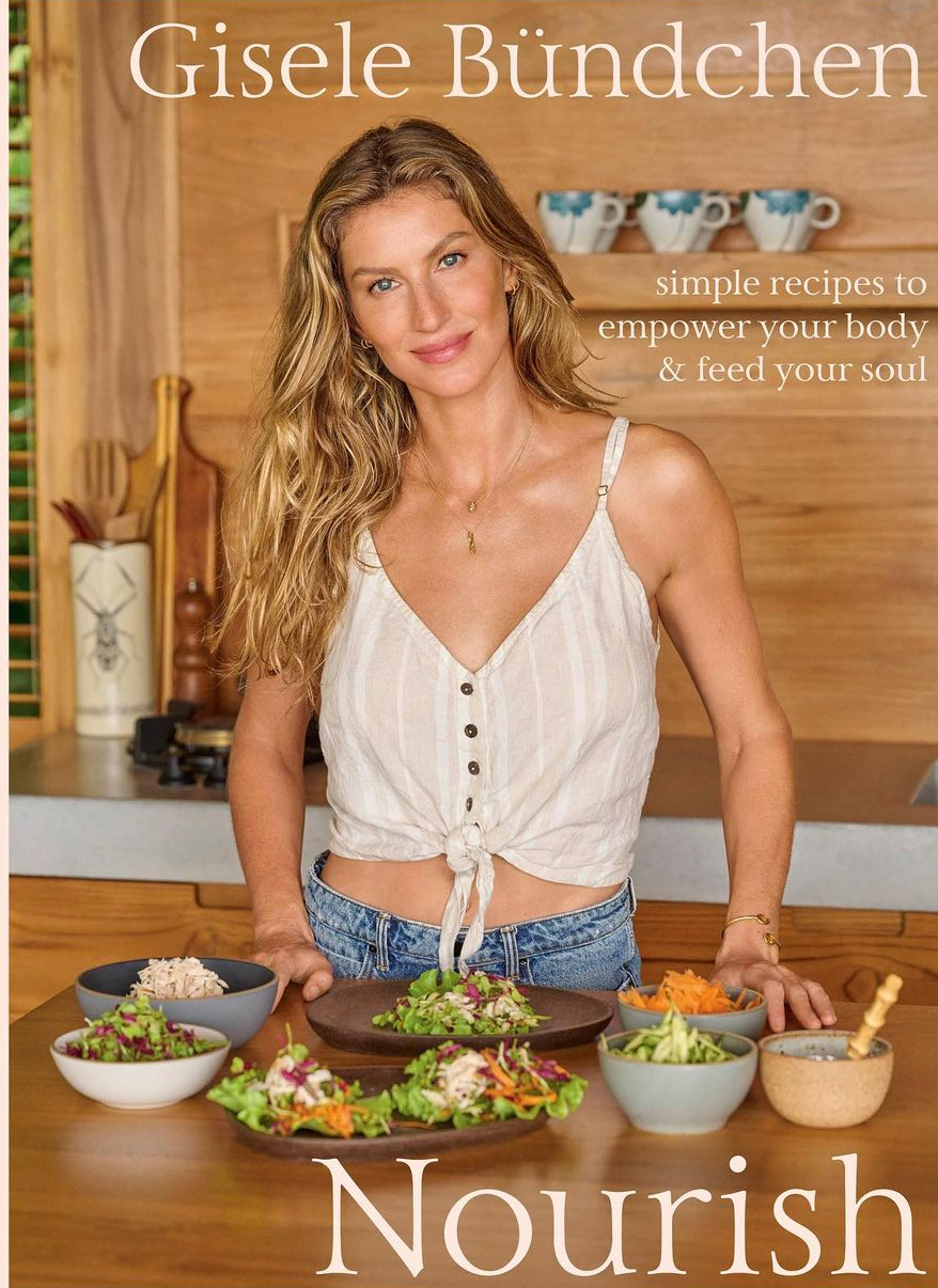 Gisele Bundchen's cookbook "nourish" cover
