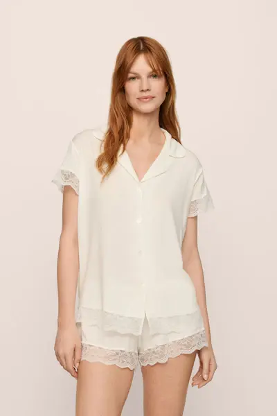 Thumbnail: Malou TENCEL Modal Shortie Short PJ Set