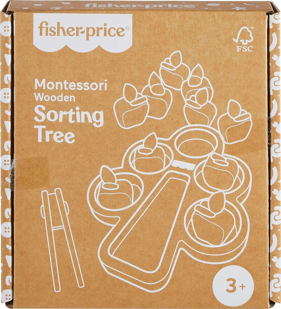 Thumbnail: Fisher-Price American Montessori Sorting Tree Wooden Learning Toy for Preschoole