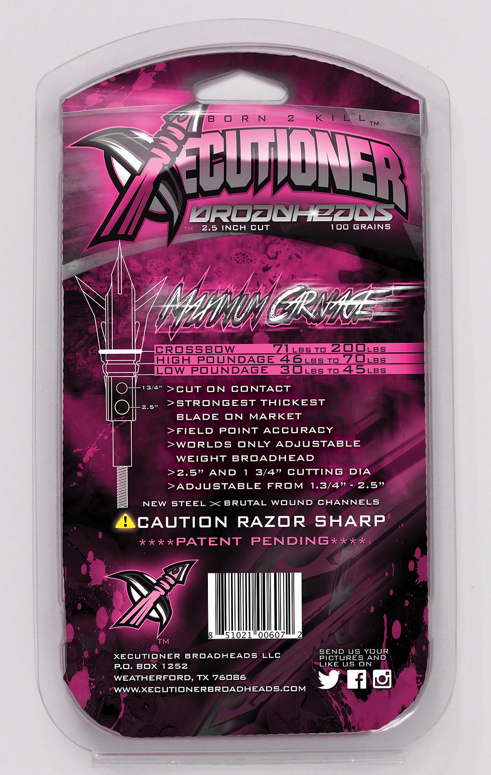Thumbnail: Xecutioner Expandable Broadhead Mechanical Pink