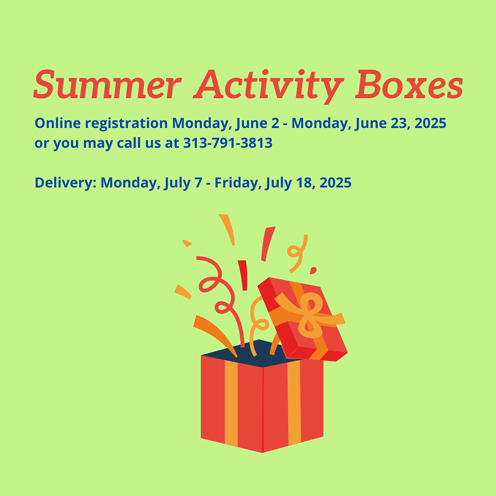 Summer Activities Boxes