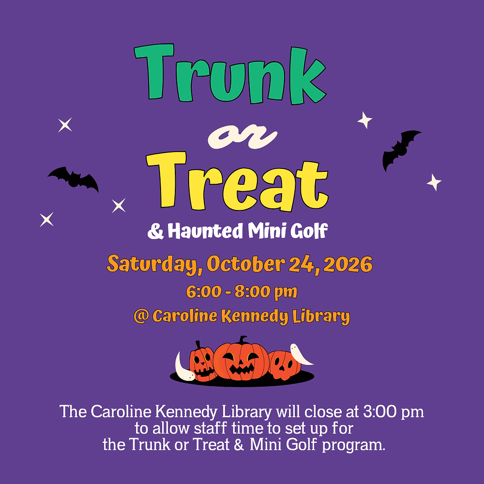 Trunk or Treat & Haunted Mini Golf