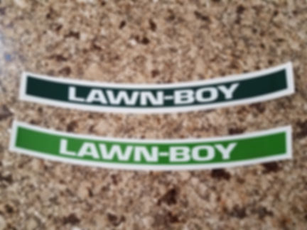2 LAWNBOY SHROUD & DECK DECALS 