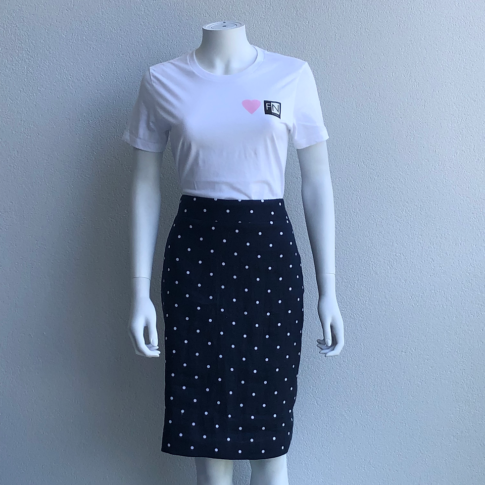Thumbnail: Classic Cambridge skirt: Polka dot linen