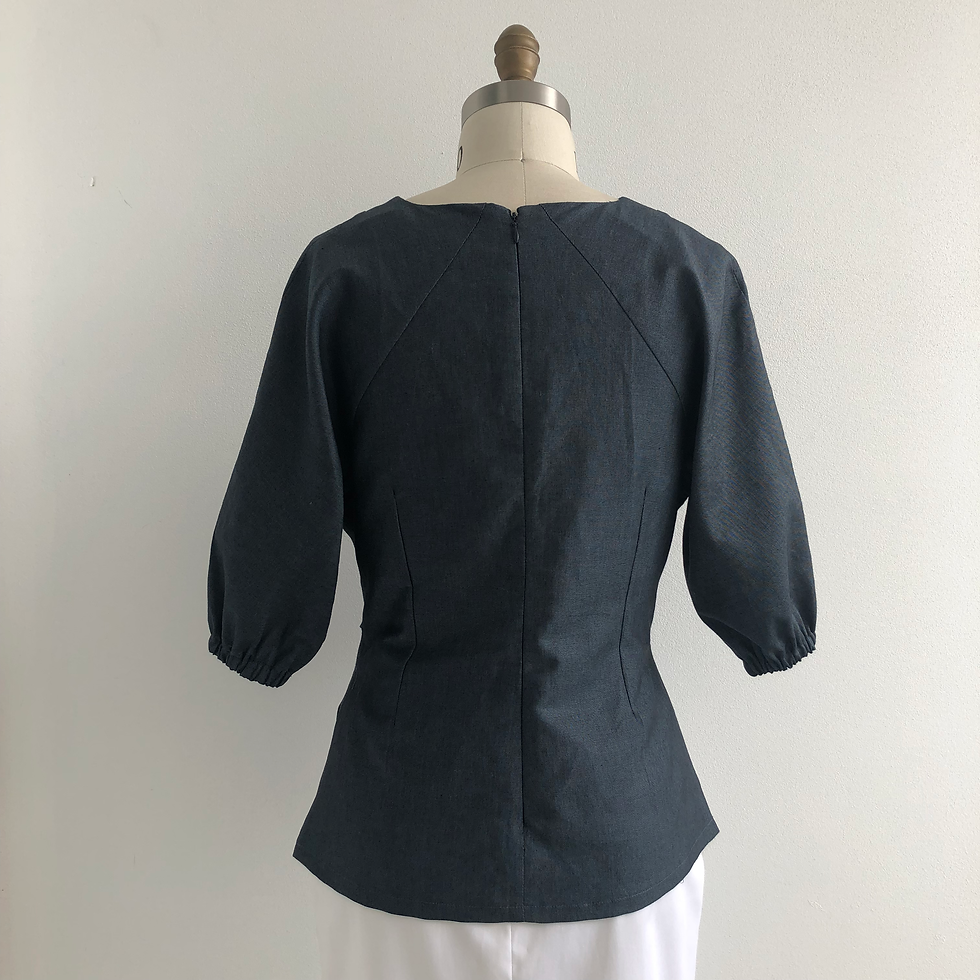 Thumbnail: All season kaftan top with 3/4 elastic sleeve in custom colours: Sharon top
