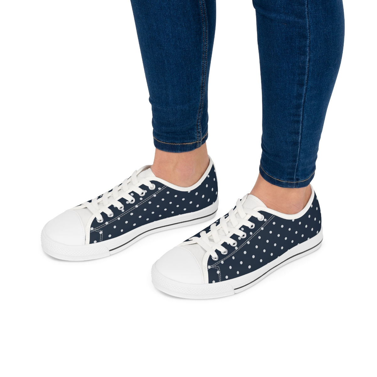 Navy Polka dot print Sneakers